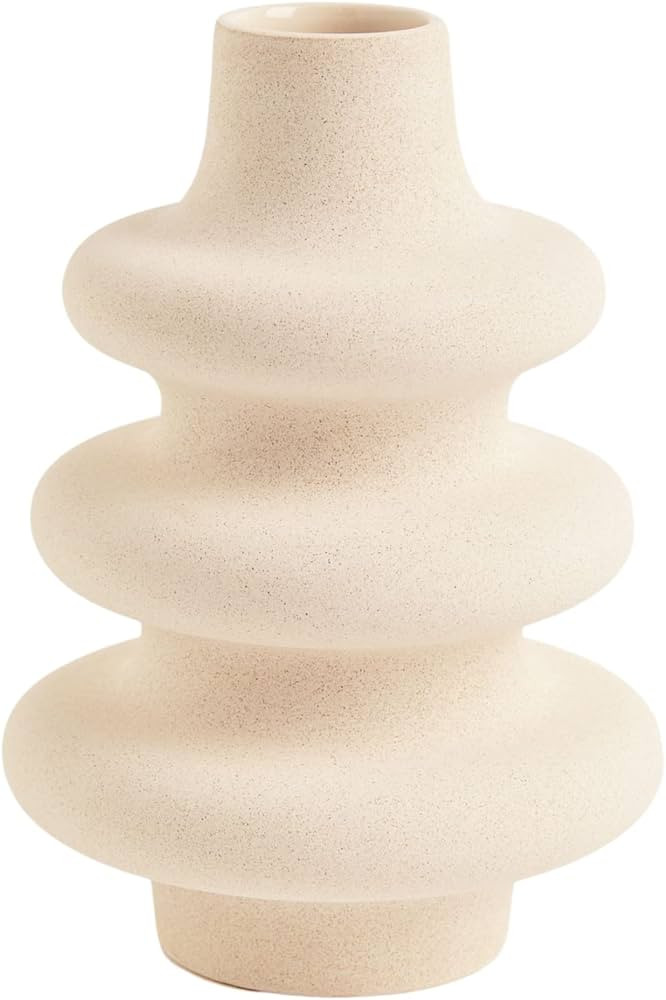 Ceramic Vase for Home Decor, White Vase,Tall Vase, Modern Vase, Vase for Pampas Grass, Farmhouse ... | Amazon (US)