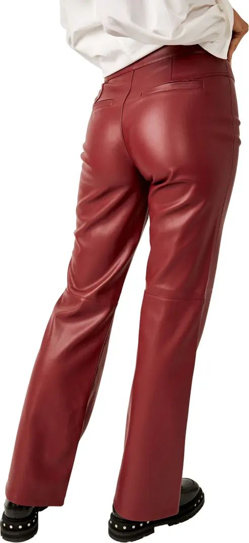 Uptown High Waist Faux Leather Flare Pants | Nordstrom