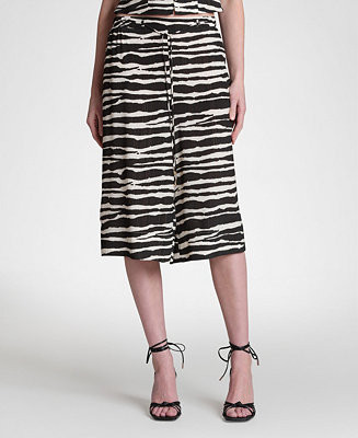 Women's Elastic Waistband Wide Culottes | Macy's