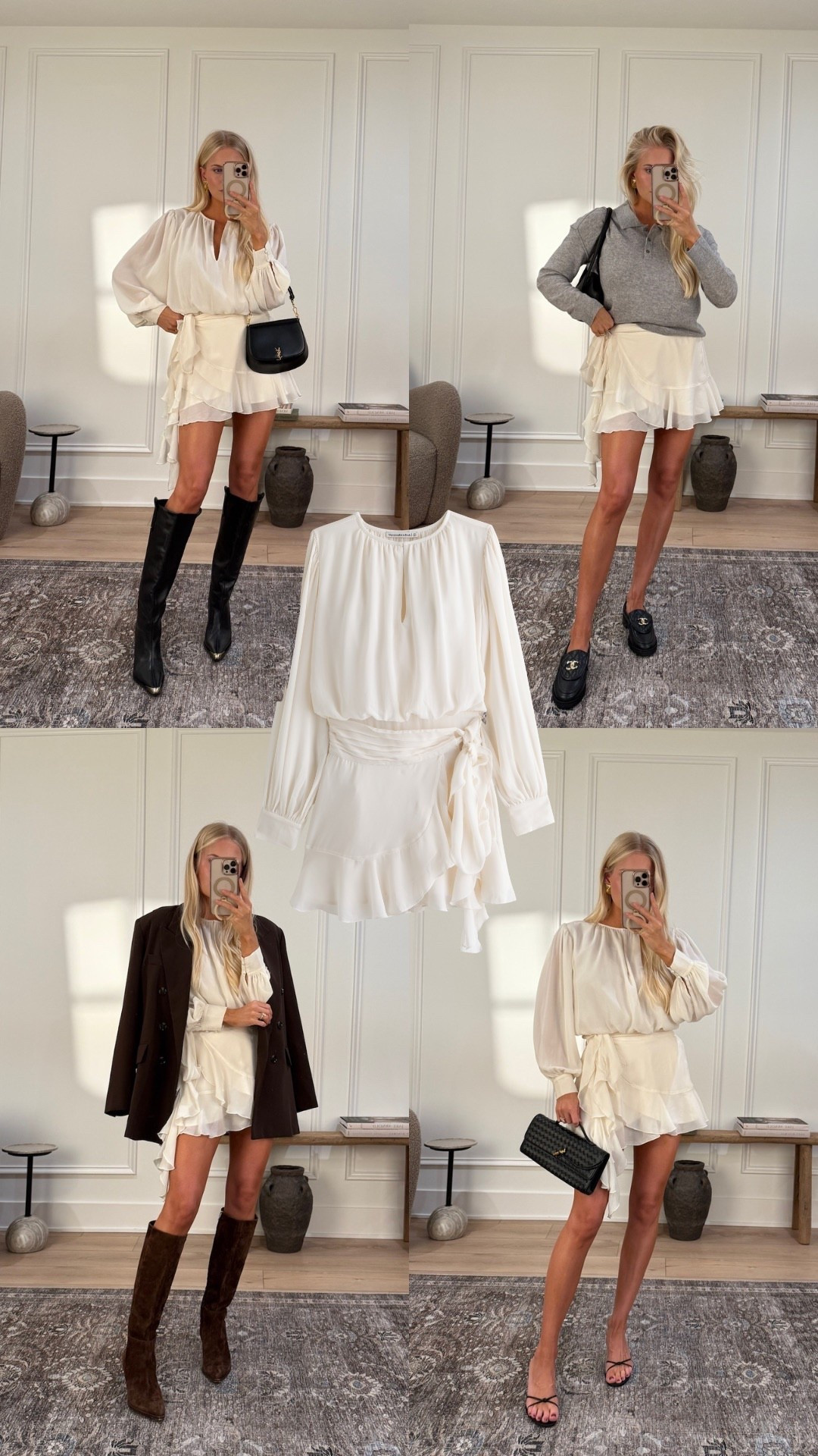 Code AFKATHLEEN for 20% off my collection with Abercrombie! Wearing a size small petite in the dress from my Abercrombie collection! Other sizing below: 

• Top Left: Boots are tts (linking similar)

• Top Right: Wearing a medium in the sweater, shoes are tts (linking similar)

• Bottom Left: Blazer is old, linked similar options! Boots run tts! 

• Bottom Right: shoes are tts, bag color: black

[ Heaven Mayhem code KATHLEEN15 ]

#kathleenpost Abercrombie fall collection, Abercrombie new arrivals, chic fall fashion, fall outfit inspo

#LTKStyleTip #LTKSeasonal