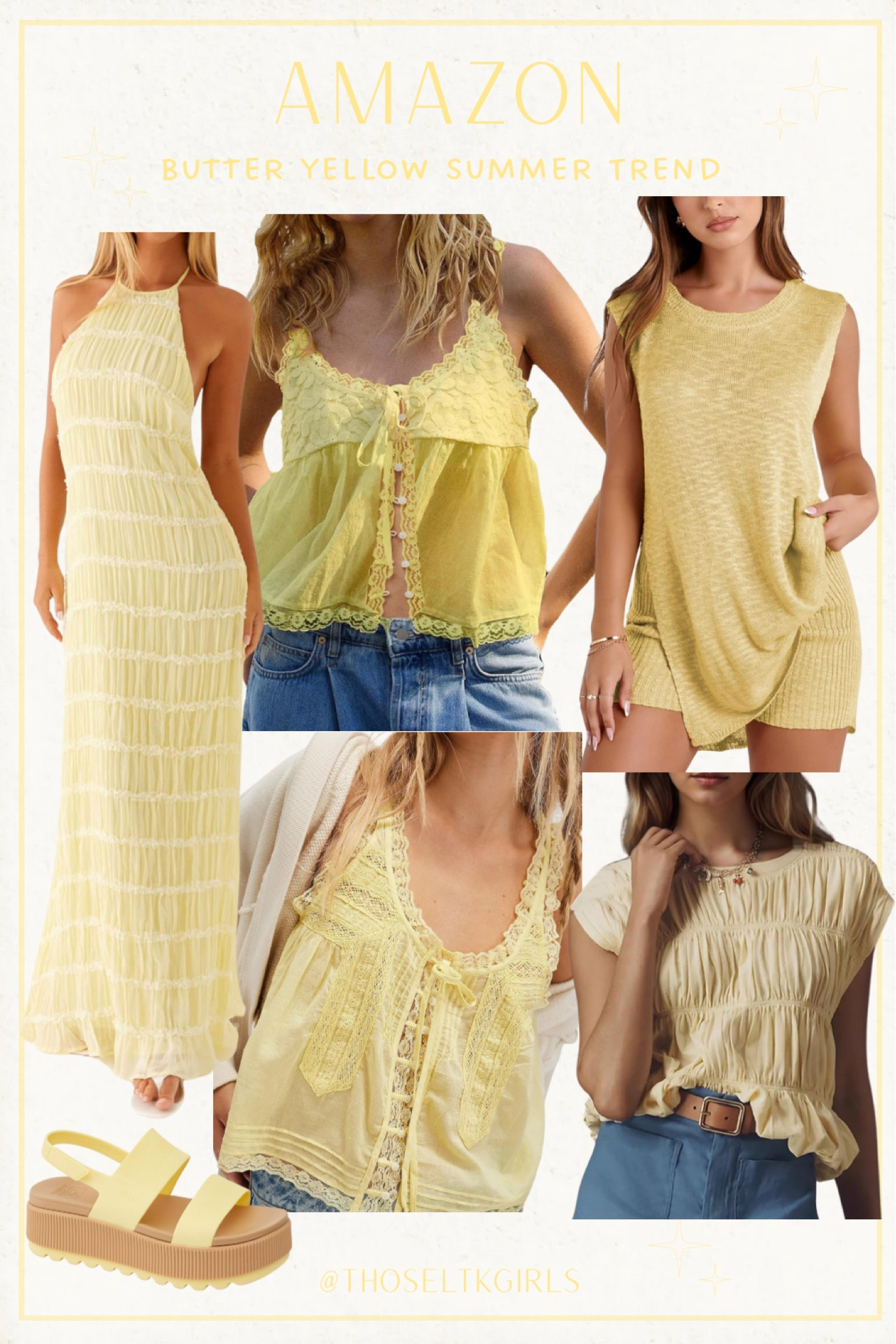 Amazon Butter Yellow Finds🌻




Free People Dupe, Budget Friendly Finds, Summer Outfit, Affordable Fashion Finds, Free People Inspired, Cute Dress Inspiration, Summer Tops, Summer Trends

#LTKSummerEdit #LTKFindsUnder50 #LTKStyleTip