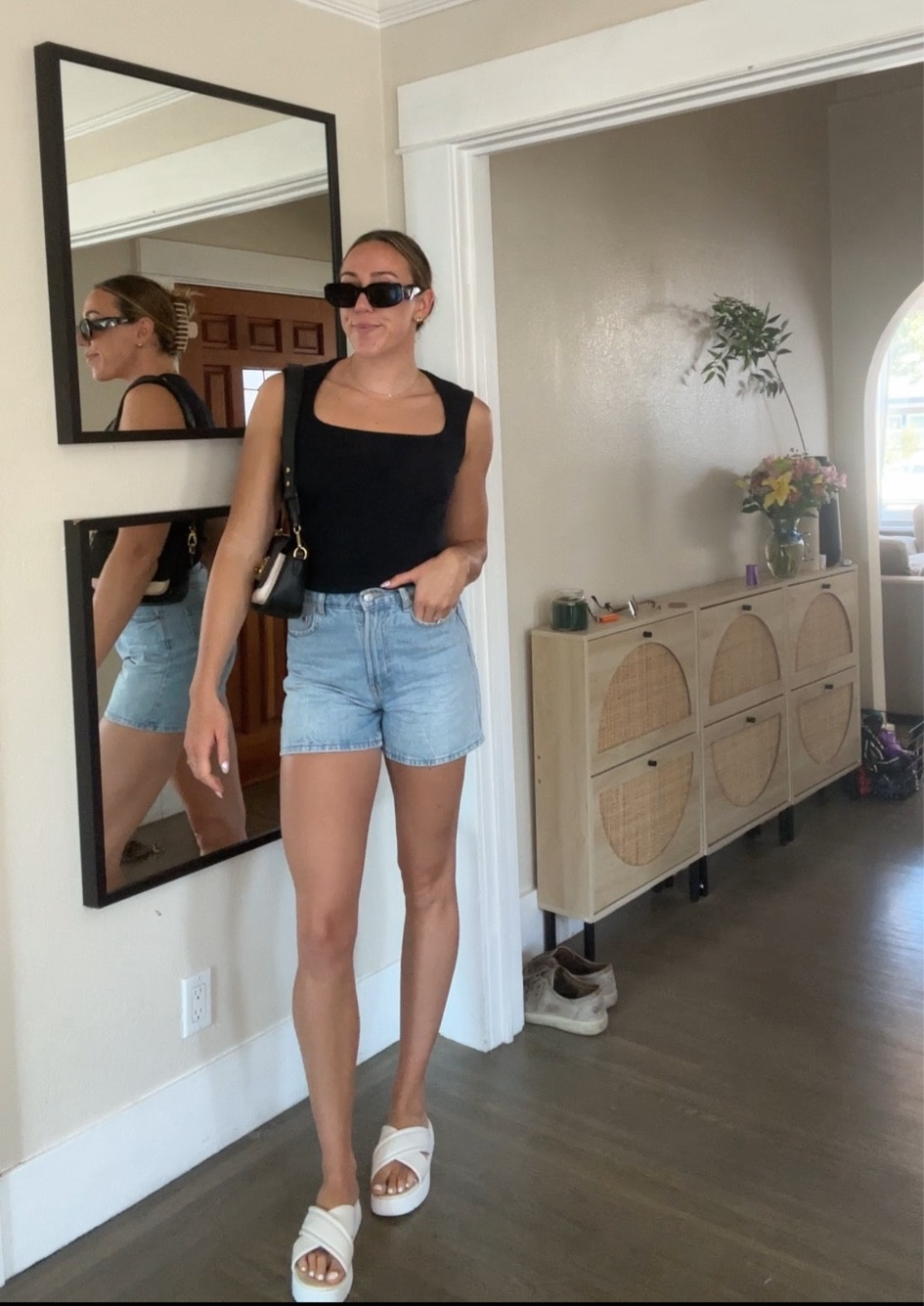 Jean shorts summer fit 

#LTKunder50 #LTKSeasonal #LTKstyletip