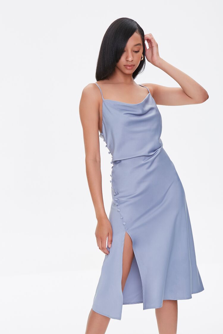 Buttoned Side-Slit Midi Dress | Forever 21 (US)