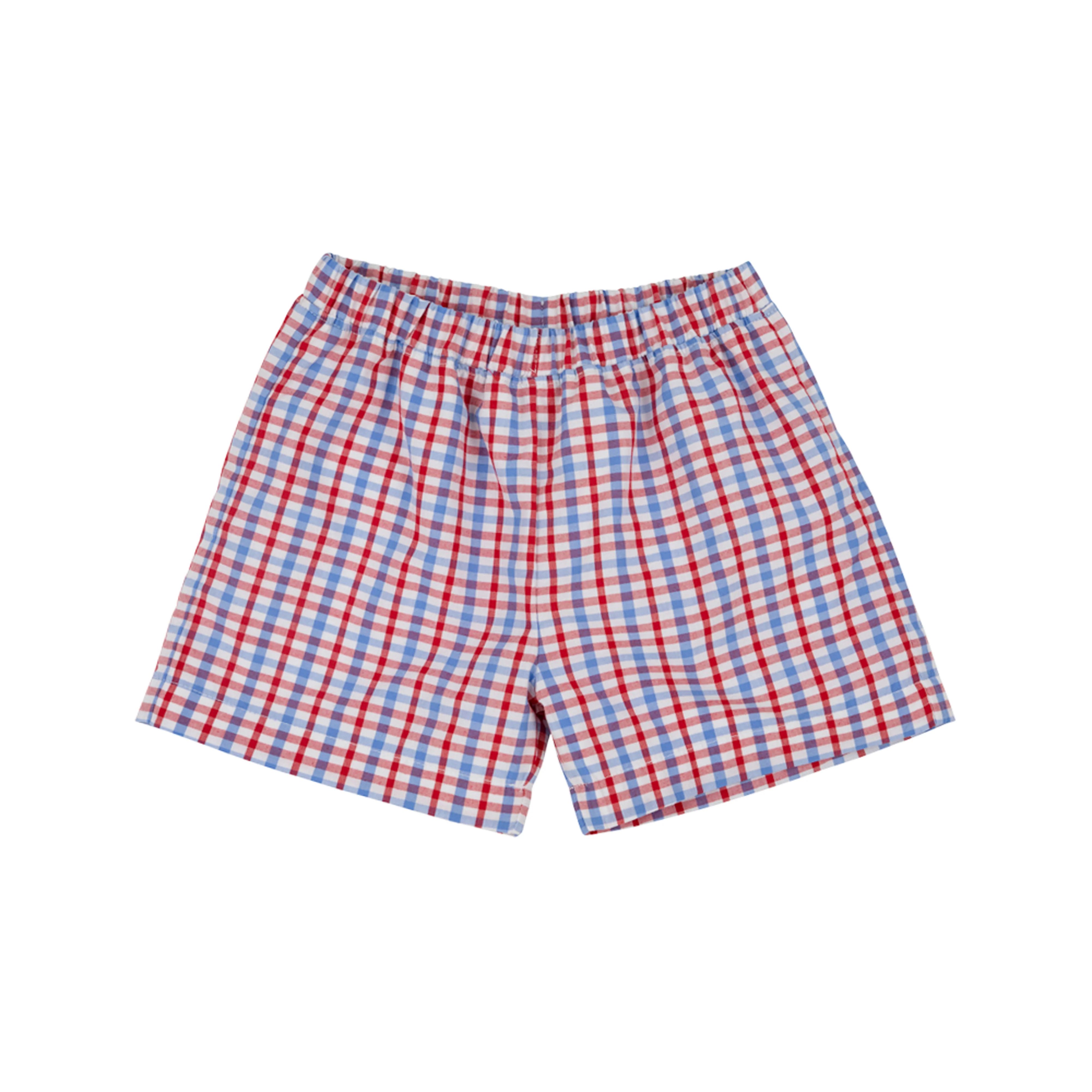 Shelton Shorts - Provincetown Plaid with Richmond Red Stork | The Beaufort Bonnet Company