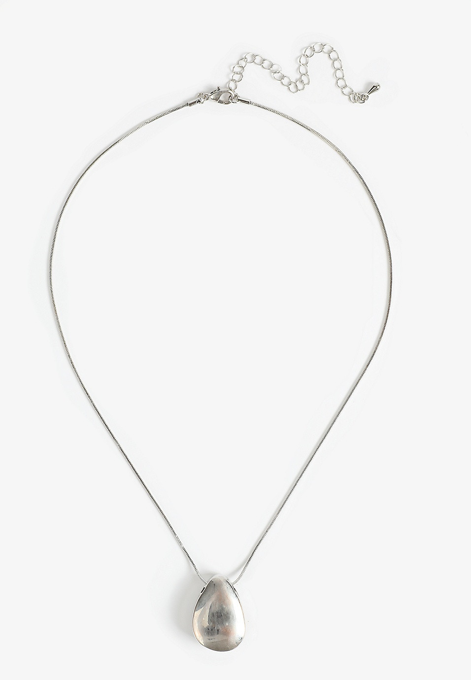 Silver Teardrop Pendant Necklace | Maurices