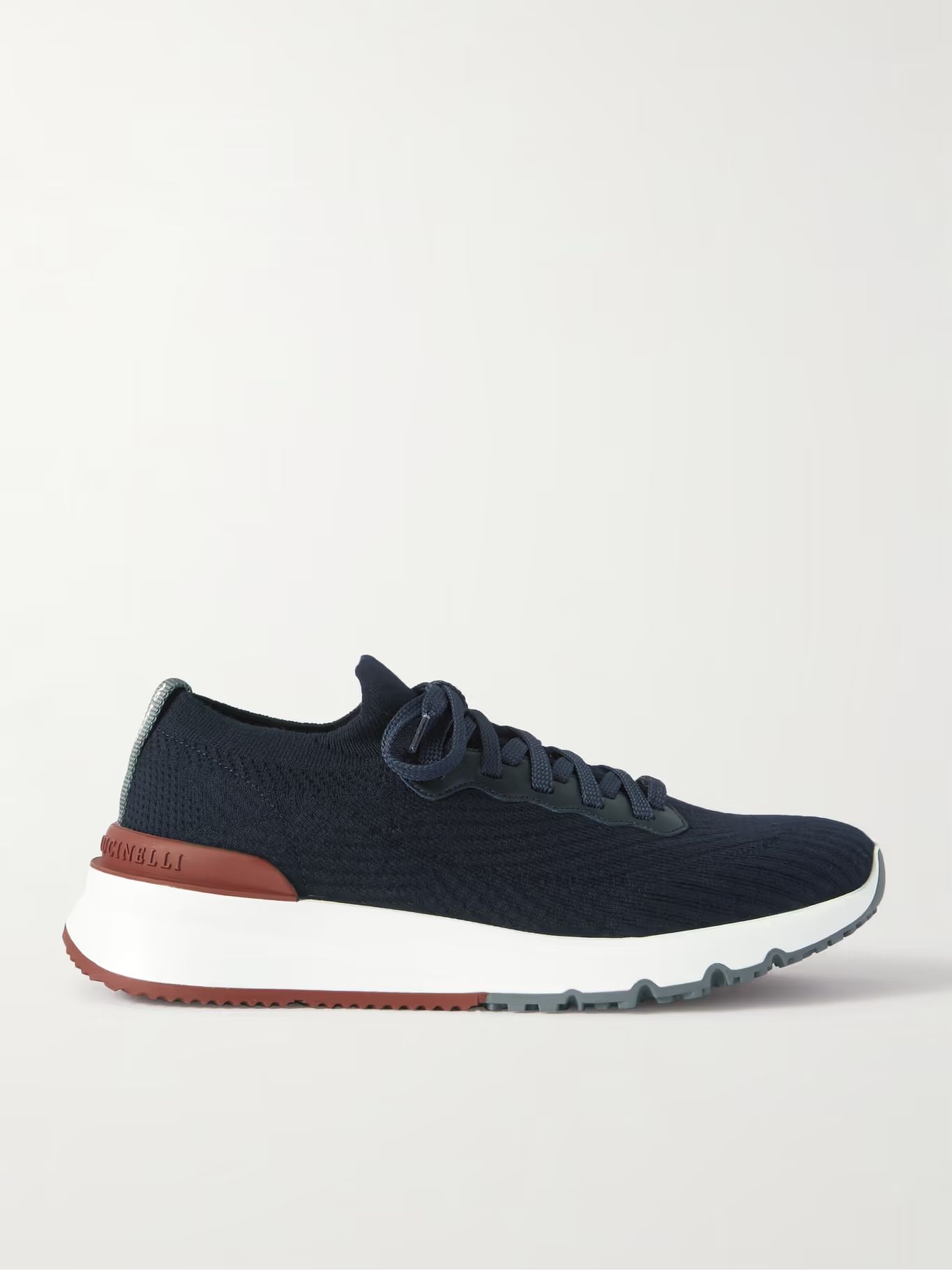 Leather-Trimmed Stretch-Knit Sneakers | Mr Porter (EMEA)