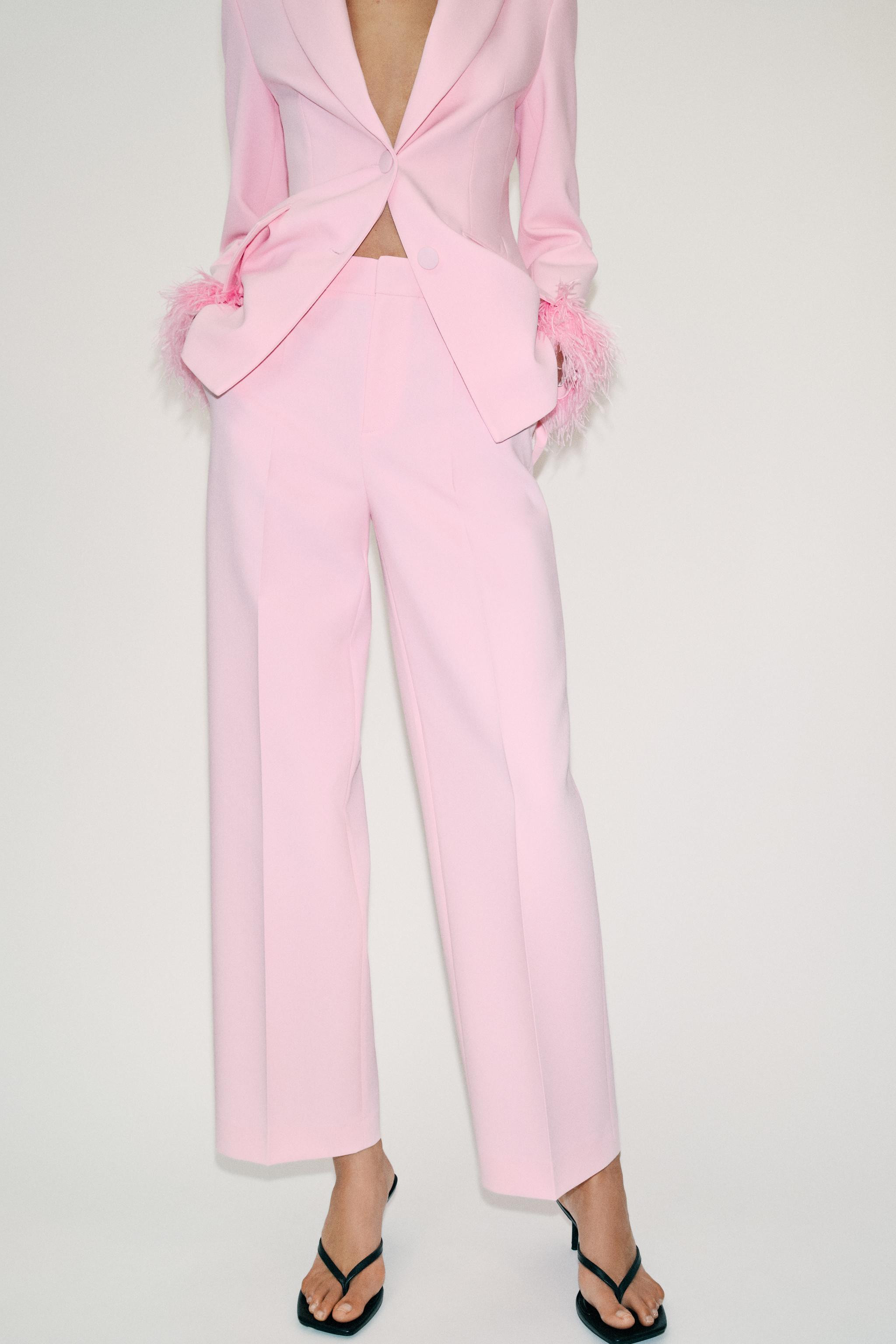 LOW-RISE STRAIGHT LEG PANTS SET | Zara US