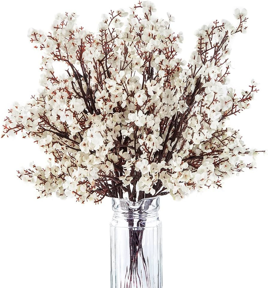 10 Pcs Babys Breath Gypsophila Artificial Flowers Bouquet Fake Silk Flowers Real Touch Flowers fo... | Amazon (US)