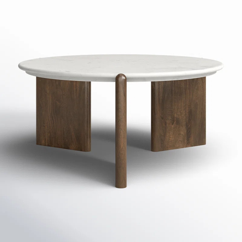 Brecken Genuine Marble Single Coffee Table | Joss & Main