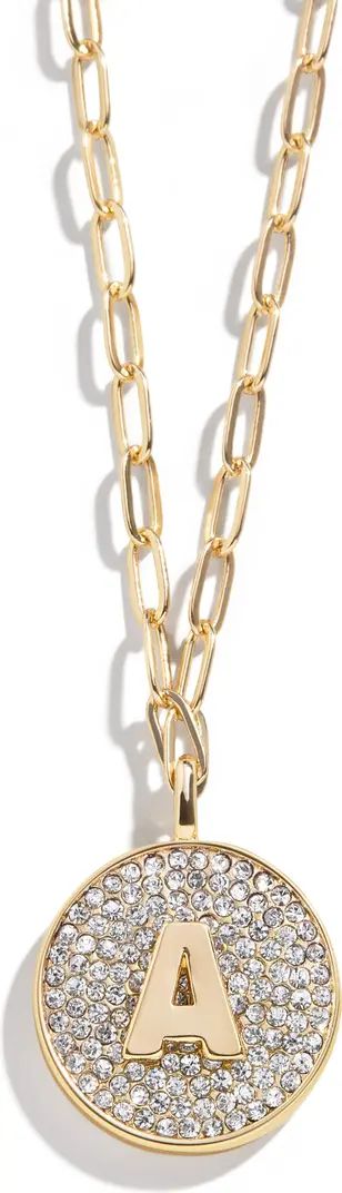 BaubleBar Pavé Inital Pendant Necklace | Nordstrom | Nordstrom