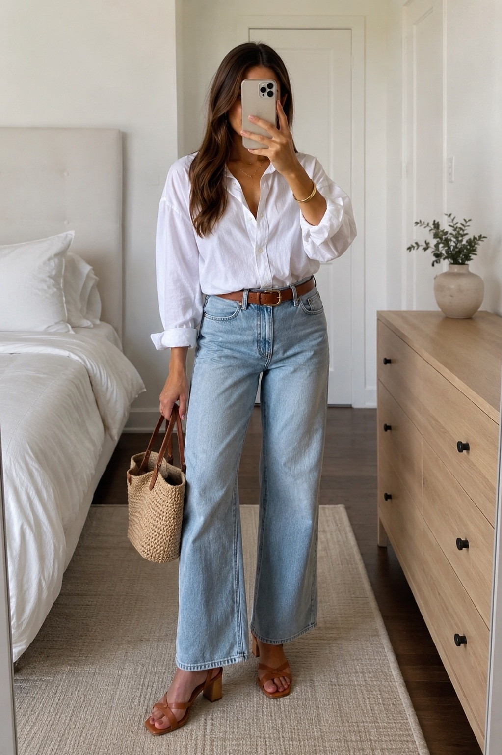 The outfit that makes you look put together in seconds 🤎✨

White button-down ✔️
Wide-leg jeans ✔️
The cutest heels ✔️

#AmazonFinds #AmazonFashion #SummerOutfit #OOTD #StyleInspirat

#LTKmomlife #LTKmorningroutine #LTKgrwm