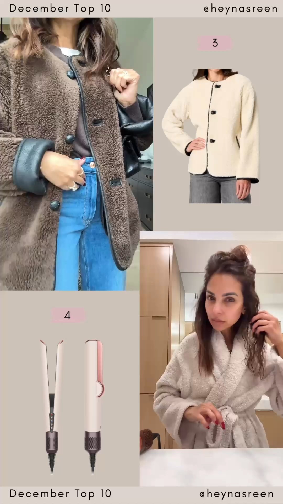 December Top 10:
#3: Target Sherpa jacket, such a good and an affordable find, TTS.
#4: Dyson air straight, this is a great option for those who want to smooth out their hair without extreme heat and without taking the volume out of your hair!

#LTKOver40 #LTKBeauty