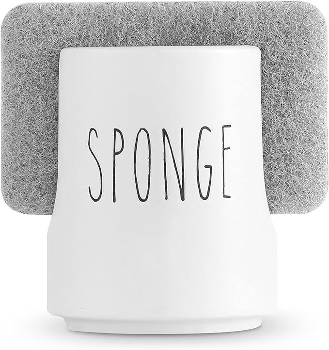 Sponge Holder for Sink - Dish Sponge Caddy for Kitchen Sink with Sponge - Farmhouse Sink Sponge H... | Amazon (US)