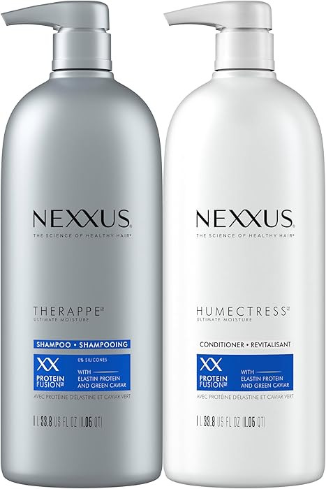 Nexxus Shampoo and Conditioner Therappe Humectress 2 Count for Dry Hair Silicone-Free, Moisturizi... | Amazon (US)