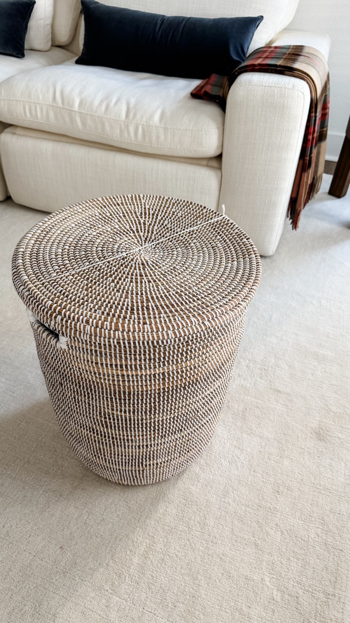 Gorgeous storage basket with lid! Perfect for throws or stuffed animals🤍

#LTKHome