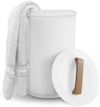 SAMEAT Heated Towel Warmers for Bathroom - Large Towel Warmer Bucket, Wood Handle, Auto Shut Off,... | Amazon (US)