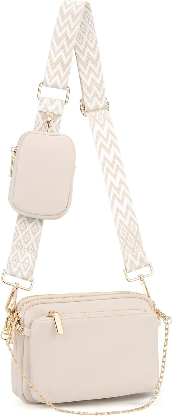 UTO Small Crossbody Bags for Women 3 in 1 Trendy Belt Purse Fashion Designer Mini Cute Sling Fann... | Amazon (US)