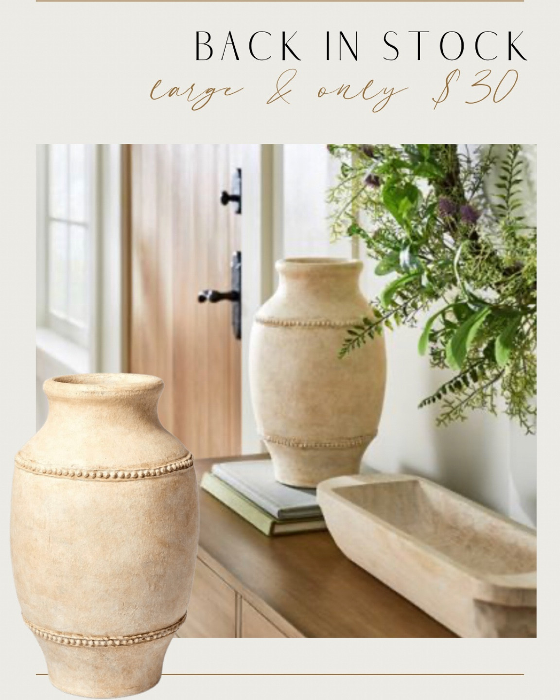 $30 studio McGee vase back in stock

#LTKunder50 #LTKhome