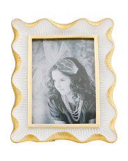 5x7 Scalloped Metallic Edge Tabletop Picture Frame | TJ Maxx