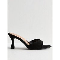 New Look Black Heeled Mules, Black, Size 8, Women | Very (UK)