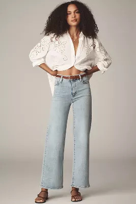 FRAME Le Slim Palazzo High-Rise Wide-Leg Jeans | Anthropologie (US)