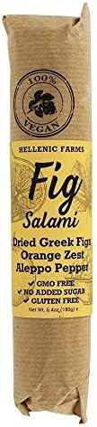 Hellenic Farms Vegan Orange Zest Aleppo Pepper Fig Salami, 6.4oz, 100% Plant-based | Amazon (US)