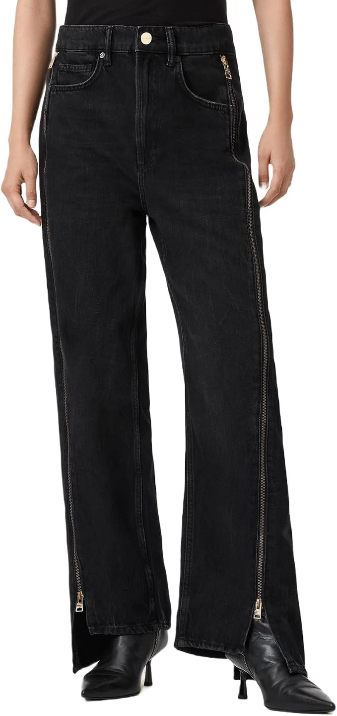 AllSaints Women's Frankie Zip Jean | Amazon (US)