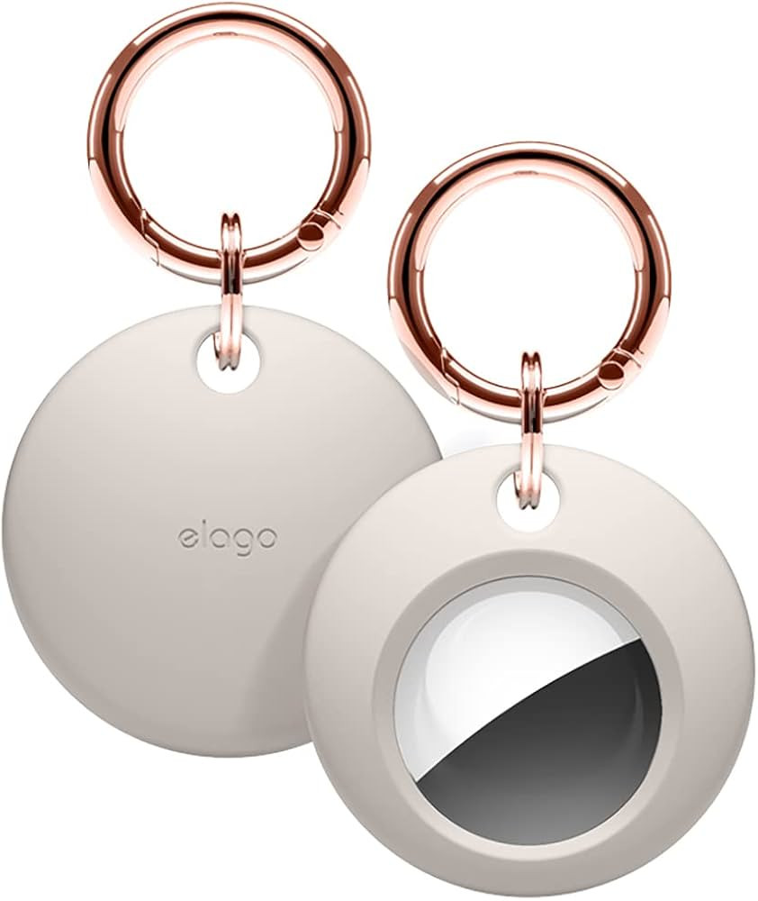 elago Basic Case Compatible with AirTag Keychain (Stone) | Amazon (US)