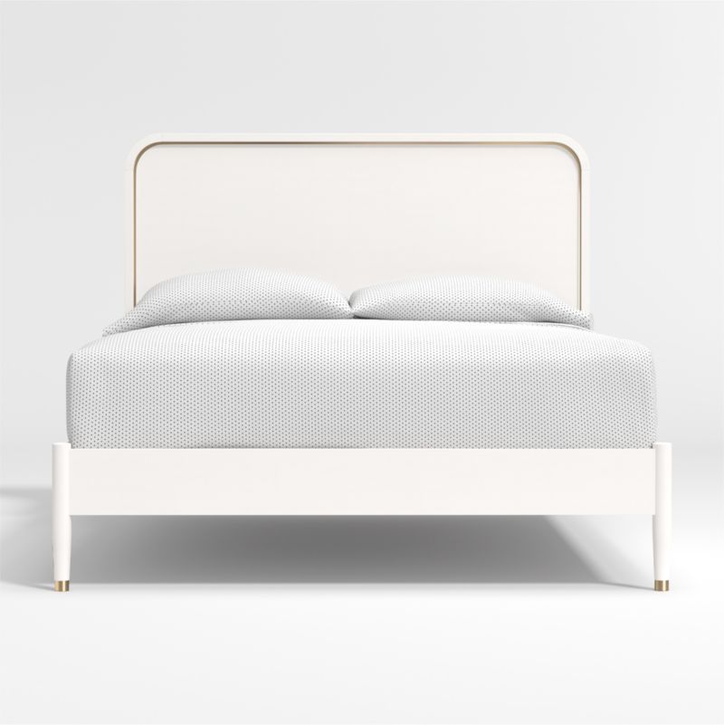 Arlo White and Gold Kids Full Bed + Reviews | Crate & Kids | Crate & Barrel