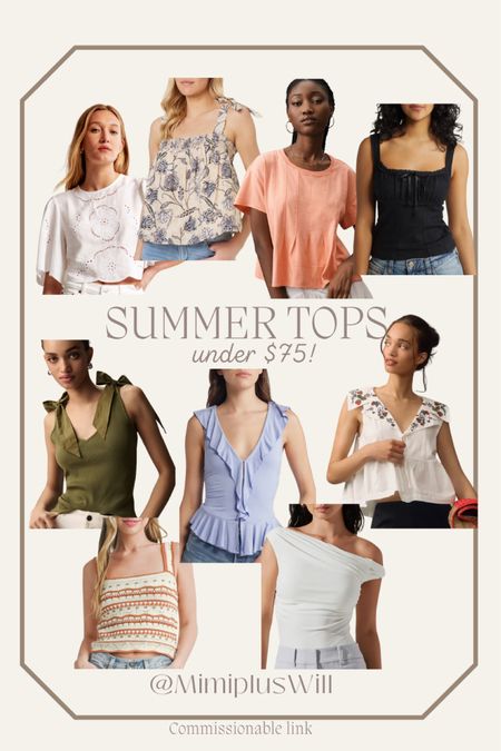 Summer tops under $75! 

Summer | summer tops | shirts | vacation outfit | petite fashion 
Follow @mimipluswill for more! 

#LTKStyleTip #LTKFindsUnder100 #LTKSeasonal