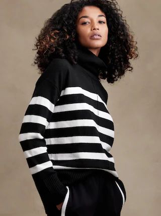 Striped Turtleneck Sweater | Banana Republic Factory