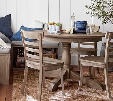 Owen Round Pedestal Extending Dining Table | Pottery Barn (US)