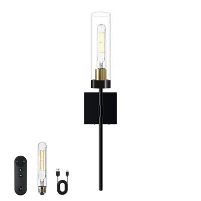 Battery Operated Wall Sconce With Remote Control, Dimmable Wireless Wall Light For Bedroom Living Room Hallway | Wayfair North America