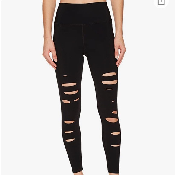 Alo Yoga Women's High Waisted Ripped Warrior Legging, like new condition | Poshmark
