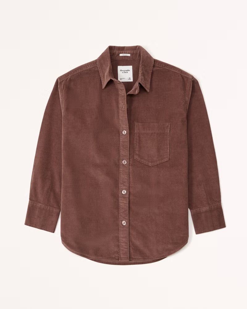 Oversized Corduroy Shirt | Abercrombie & Fitch (US)