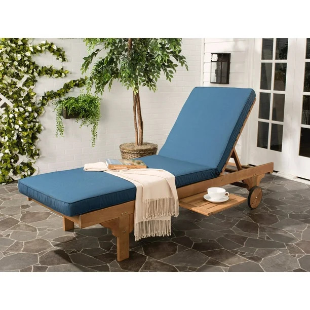 Safavieh Newport Outdoor Modern Chaise Lounge Chair with Cushion | Walmart (US)