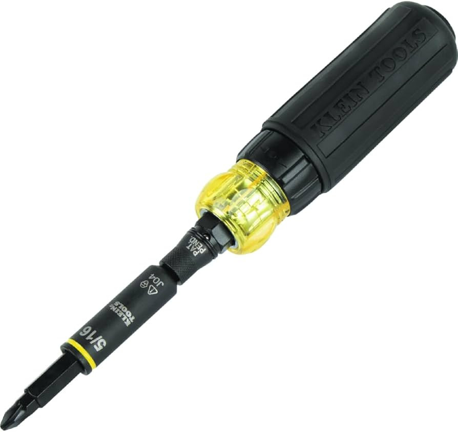 Klein Tools 32500HDRT KNECT Ratcheting Screwdriver, Multi-Bit Screwdriver / Nut Driver, Impact Ra... | Amazon (US)