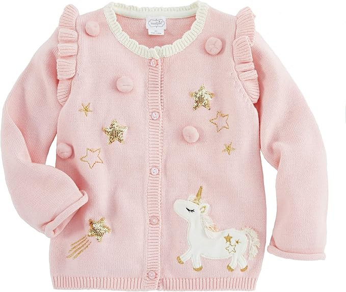 Mud Pie Baby-Girls Kids Baby Magical Unicorn Dreams Cardigan Sweater | Amazon (US)