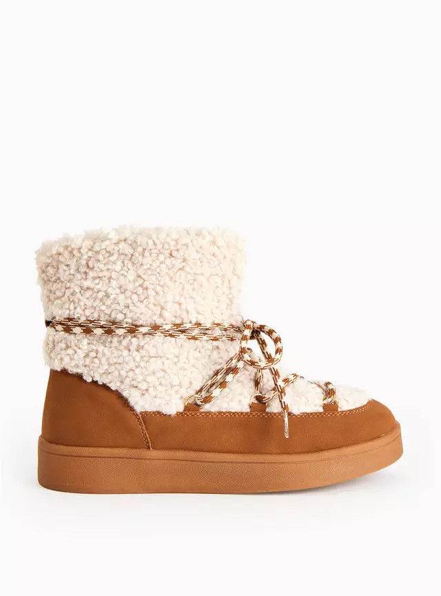 Borg Lace Detail Ankle Boots 4 | Tu Clothing