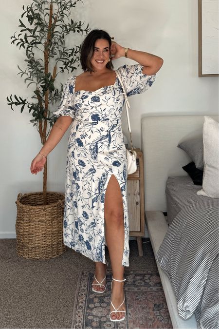 Floral dress for spring, Easter or wedding guest! Very comfortable. Bust with stretch! I’m not wearing a bra at 36D but could do strapless! 

#LTKmidsize #LTKSpringSale #LTKparties