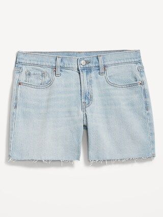 Mid-Rise Boyfriend Cut-Off Jean Shorts -- 5-inch inseam | Old Navy (US)