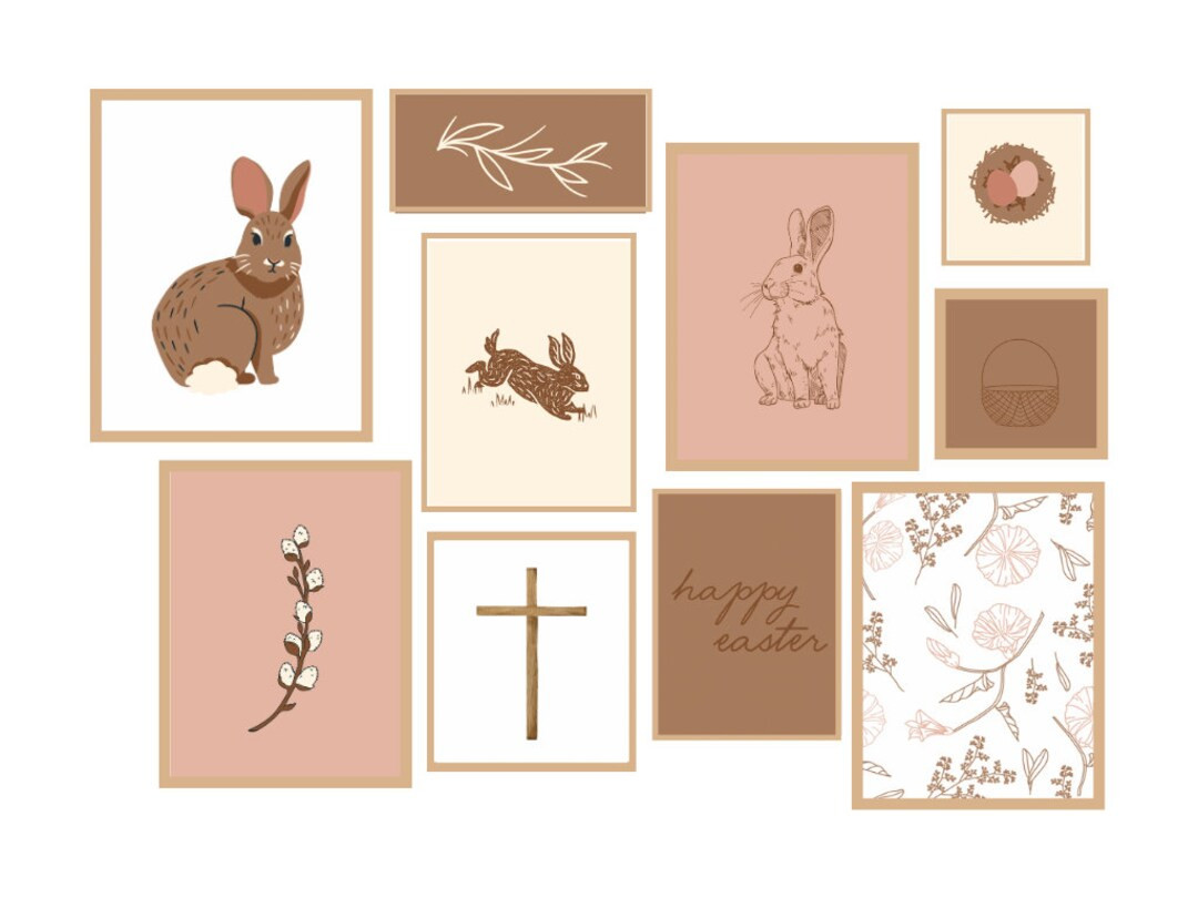 Easter | Boho | Minimal | Printable Wall Art | Digital Download | Etsy (US)