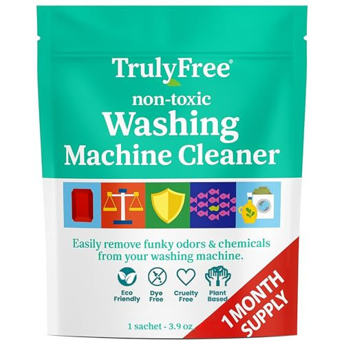 Truly Free Laundry Washing Machine Cleaner and Deodorizer | Top Load & Front Load Washer Cleaner for Grime, Mold, Odor Remover | Safe for HE Washing Machines & Septic Tanks, Non Toxic, Natural, Clean | Amazon (US)
