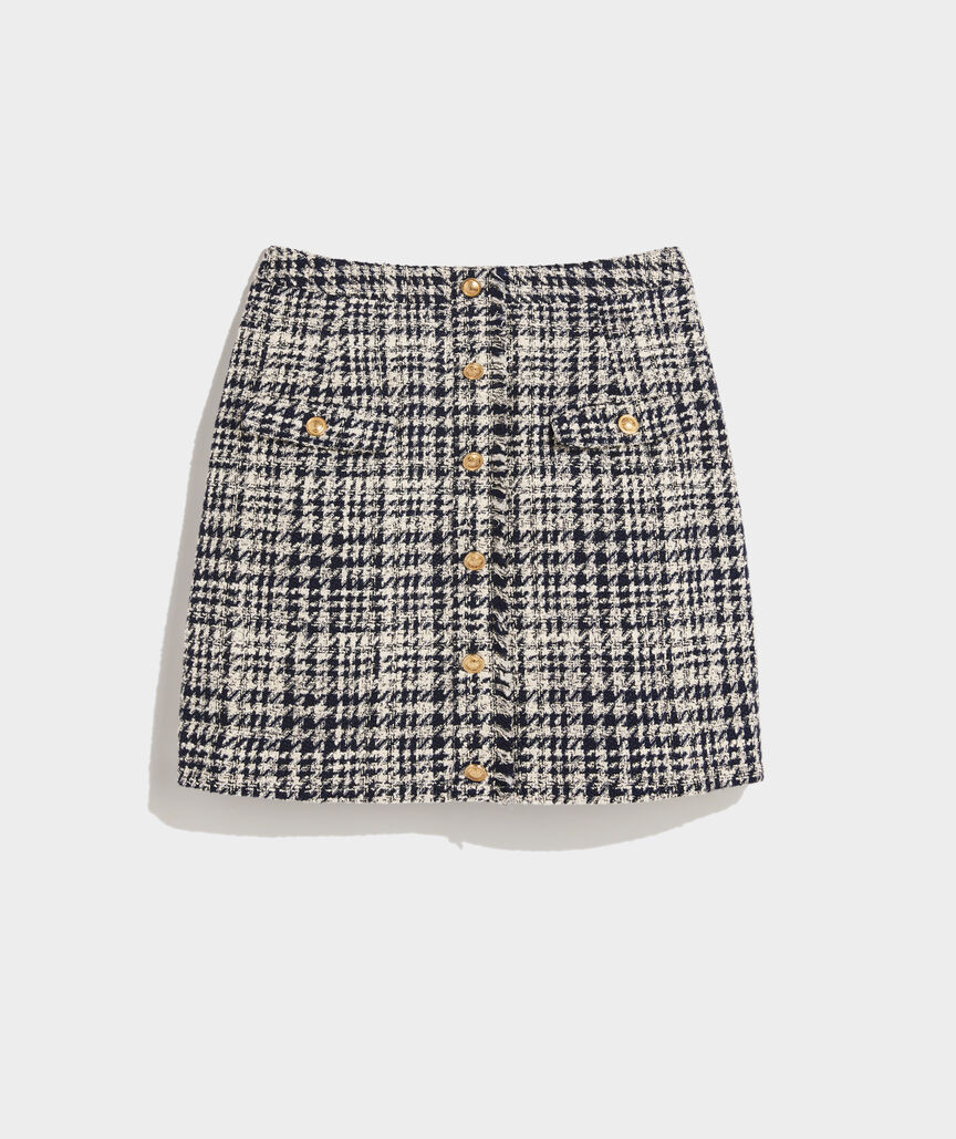 Bouclé Button-Front Mini Skirt | vineyard vines