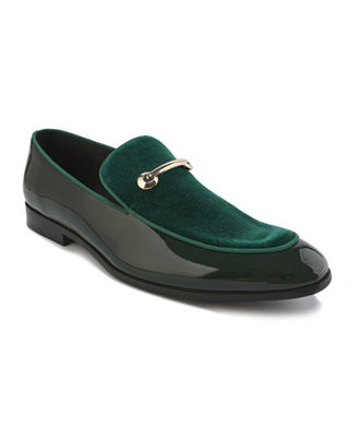 Gino Vitale Velvet & Patent Leather Slip On Dress Loafer - Macy's | Macy's
