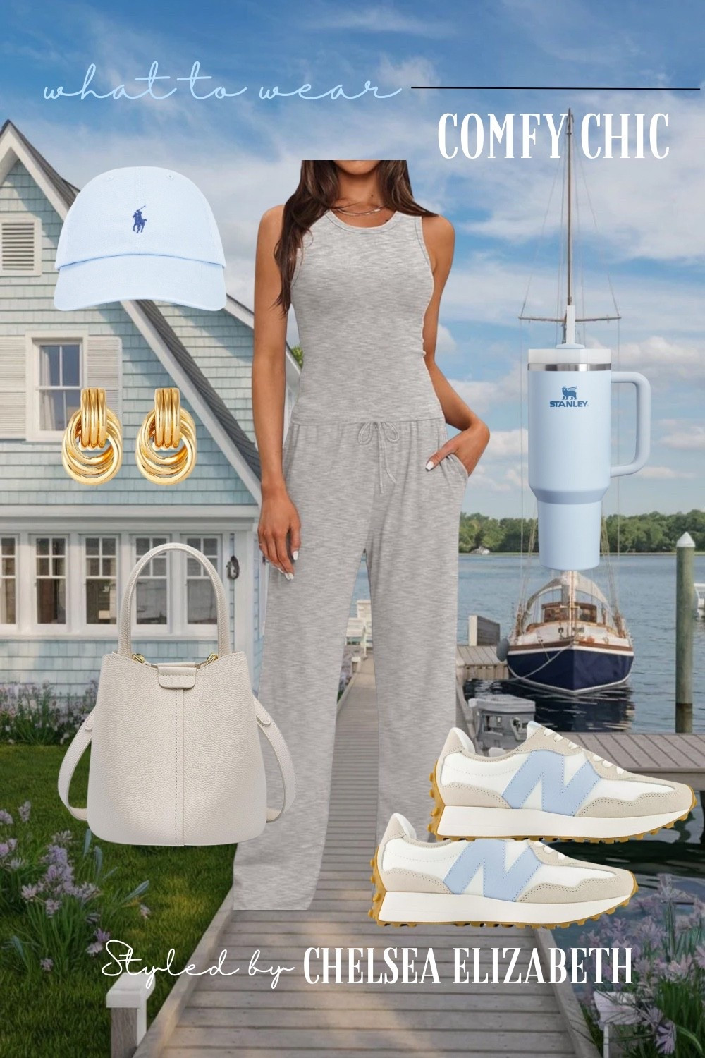 Comfy Chic - Amazon Outfit for every day! 
•••
Petite Style: Height 5’4, Weight 115, Bust 32DDD
Amazon Grey 2 Piece Set - Small
New Balance Sneakers - 8
Light Blue Ralph Lauren Cap 
Stanley Tumbler Light Blue 
Amazon Gold Earrings 
Amazon Bucket Bag 
•••
Everyday Outfits | Cute Outfits | Casual Chic  | Casual Outfits | Weekend Outfits | Errands Outfit | Coffee Run Outfit | Shopping Outfit | Comfy Outfits |  Comfy Sets | Comfy Chic | Monochromatic Outfit | Baseball Hat Outfit | Matching Set Outfit | Matching Sets | Matching Set Amazon | Matching Set Women | Matching Set Summer | Matching Set Fall | Matching Pant Set | 2 Piece Outfits | 2 Piece Sets | 2 Piece Sets Summer | 2 Piece Sets Fall | Two Piece Set | Two Piece Outfits | Two Piece Set Amazon | Two Piece Set Summer | Two Piece Fall | Two Piece Pant Set | Lounge | Lounge Set | Lounge Wearing | Lounge Wear | Lounge Sets Amazon | Amazon Loungewear | Loungewear Set | Lounge Outfits | Lounge Pants | Matching Lounge Sets | 2 Piece Lounge Set | Sneaker Outfit | Sporty Outfit | School Drop Off Outfit | Athleisure Outfits for Errands | Travel Outfit | Travel Outfit Amazon | Airport | Airport Looks | Airport Style | Airport Travel | Airport Fashion | Airport Outfit Amazon | Airport Travel Outfit Amazon | Amazon Airport Outfits |  Airplane Outfit | Airplane Travel Outfit | Plane Outfit | Comfy Travel Wear | old money looks | old money aesthetic | old money fashion | old money style | old money outfits | old money style women | neutral outfit | neutral style | classic style | classic outfits | chic outfits | chic style | casual chic | quiet luxury | minimalist | minimalist fashion | capsule wardrobe | petite outfits | designer look for less | look for less | save or splurge | save vs splurge | splurge or save | designer inspired | dupes | designer dupes | designer | 

#LTKItBag #LTKFindsUnder50 #LTKTravel #LTKShoeCrush #LTKFindsUnder100 #LTKPetite #LTKActive #LTKSeasonal #LTKStyleTip #LTKOver40