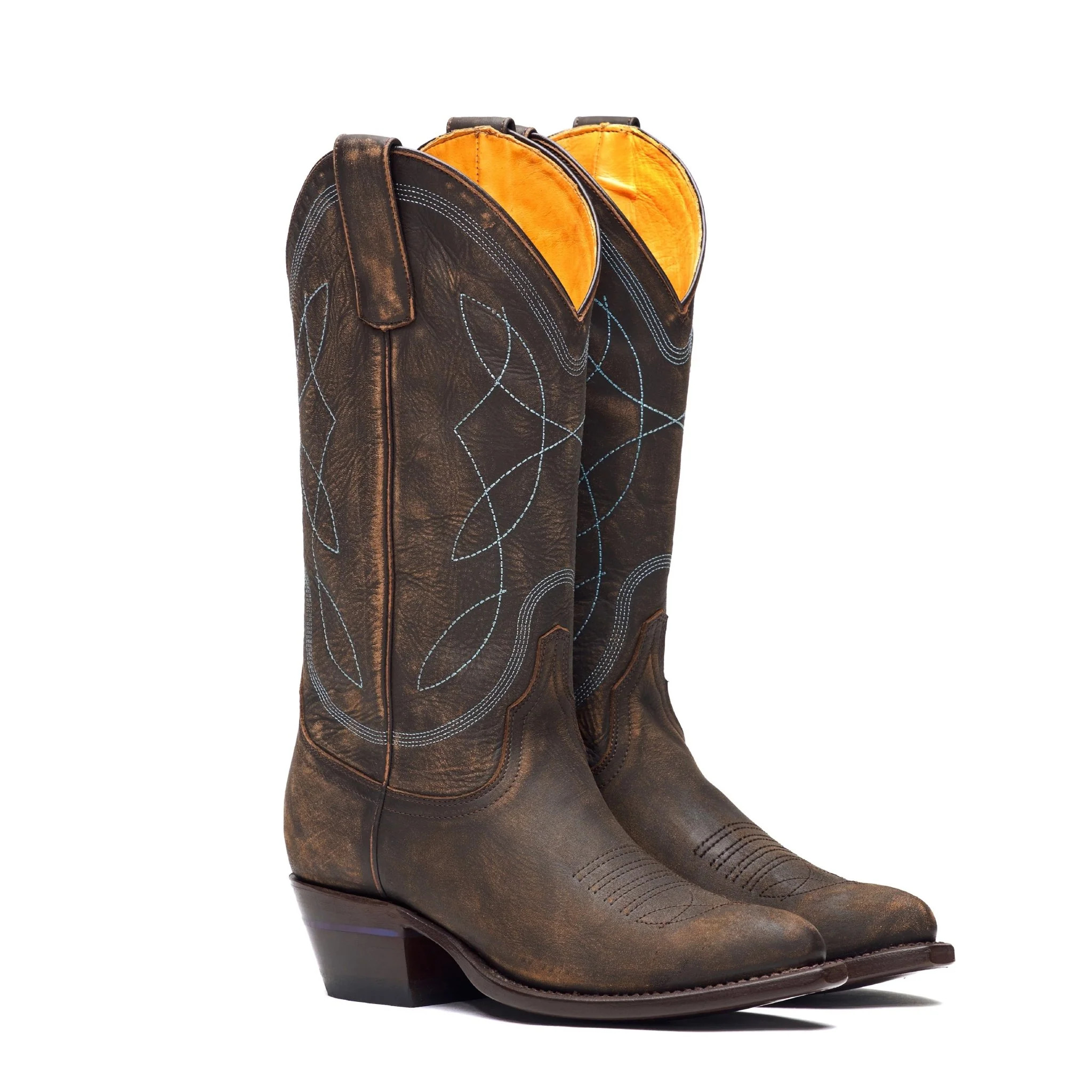 The Guadalupe Women's Cowhide Leather Cowboy Boot | Alvies 