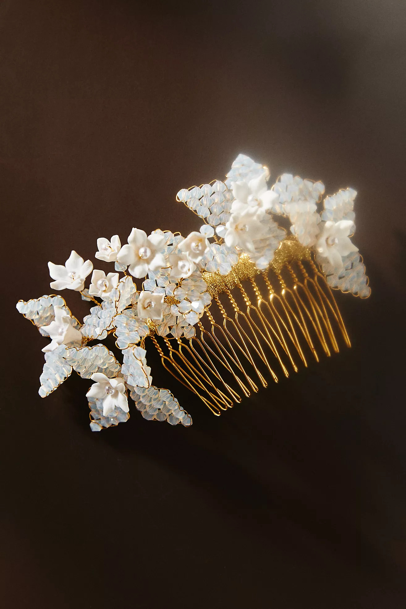 Nestina Accessories Fleurette Crystal Comb | Anthropologie (US)
