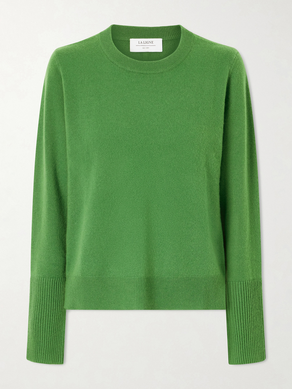 La Ligne - Solid Lean Lines Cashmere Sweater - Green | NET-A-PORTER (US)
