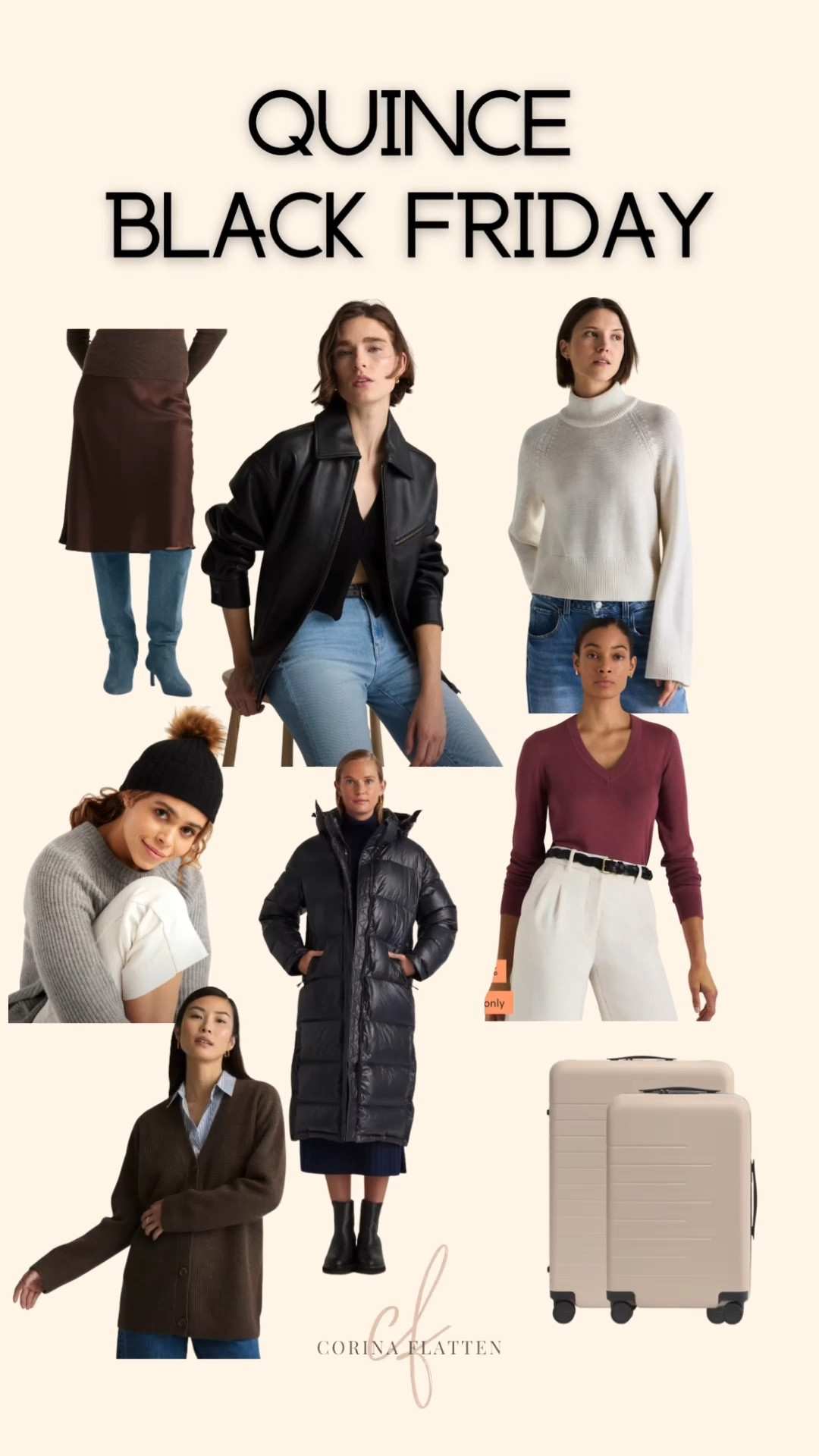 One day only on sale! What’s in my cart- the long puffer jacket!
Use my code for 10% off first time purchases 

Cashmere, sweaters, beanie hat, luggage, pullover, cardigan, slip skirt 

#LTKCyberWeek #LTKSaleAlert #LTKOver40